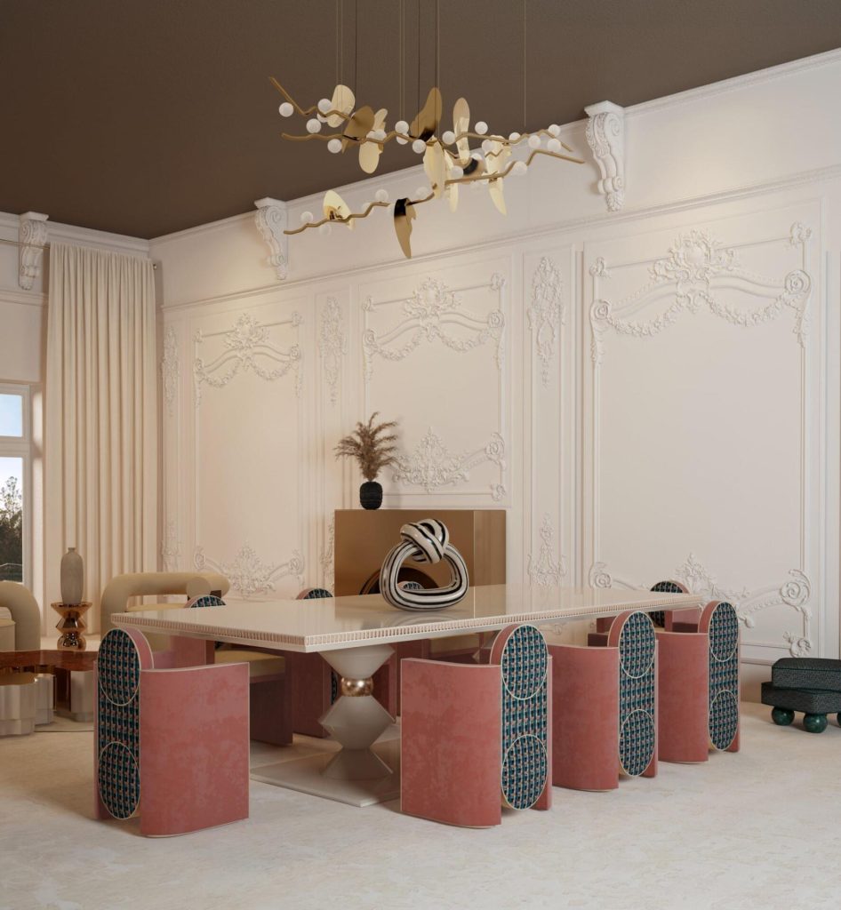 Neutal decor with touches of colour