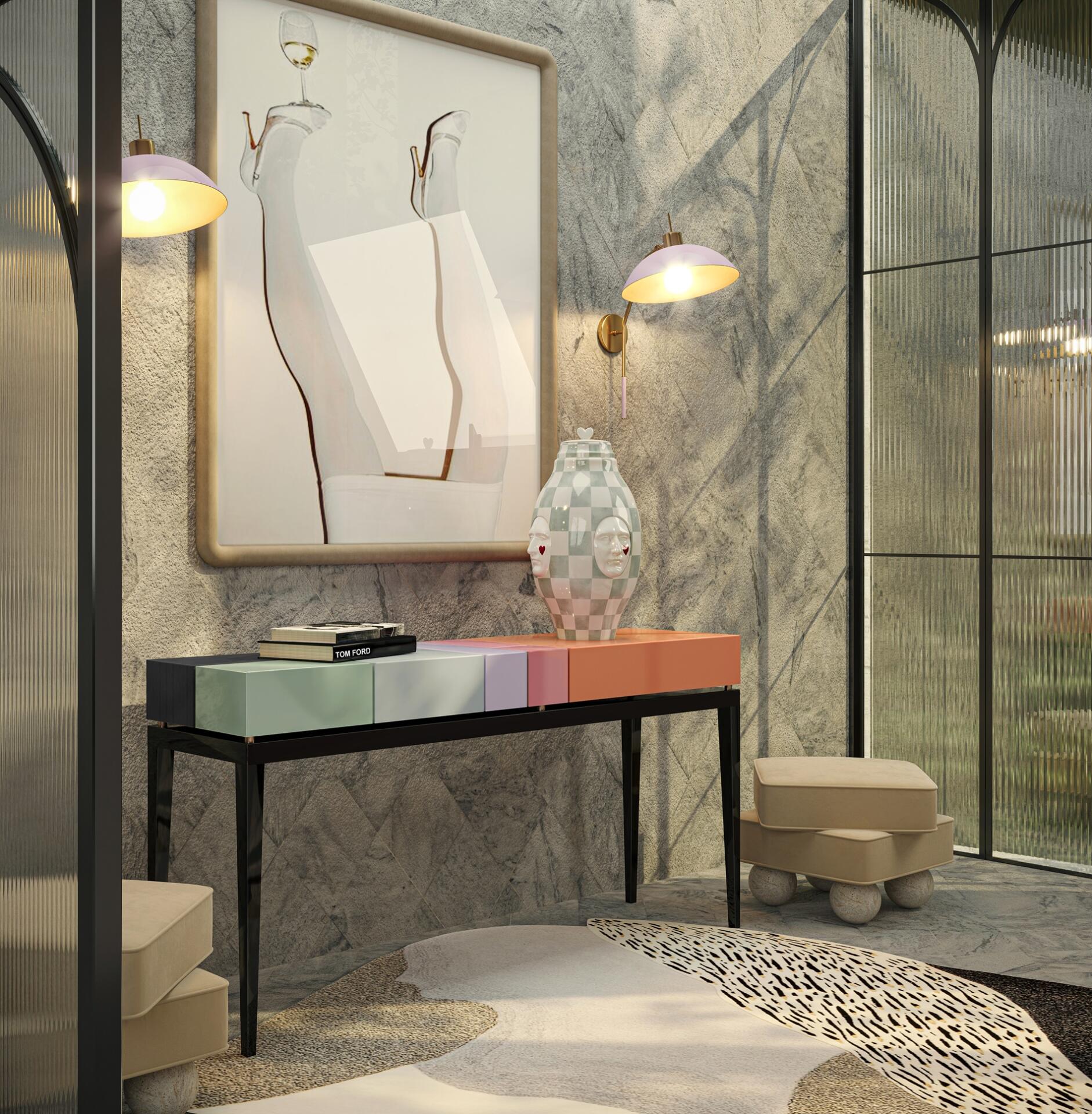 Neutral and Pastel Colors 1 Proportion II Consol in Neutral and pastel colors