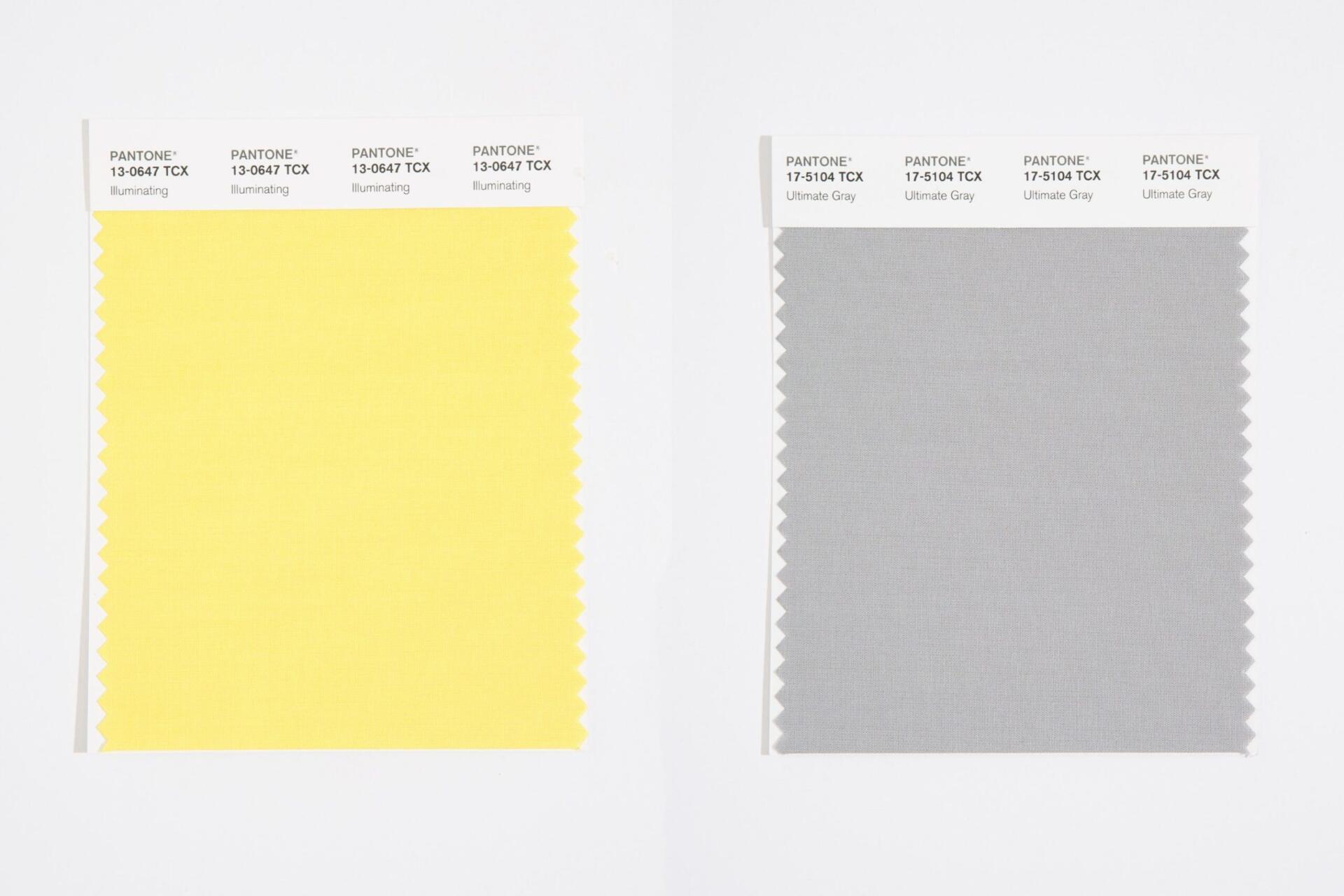 Pantone color 2021: ultimate gray and illuminating