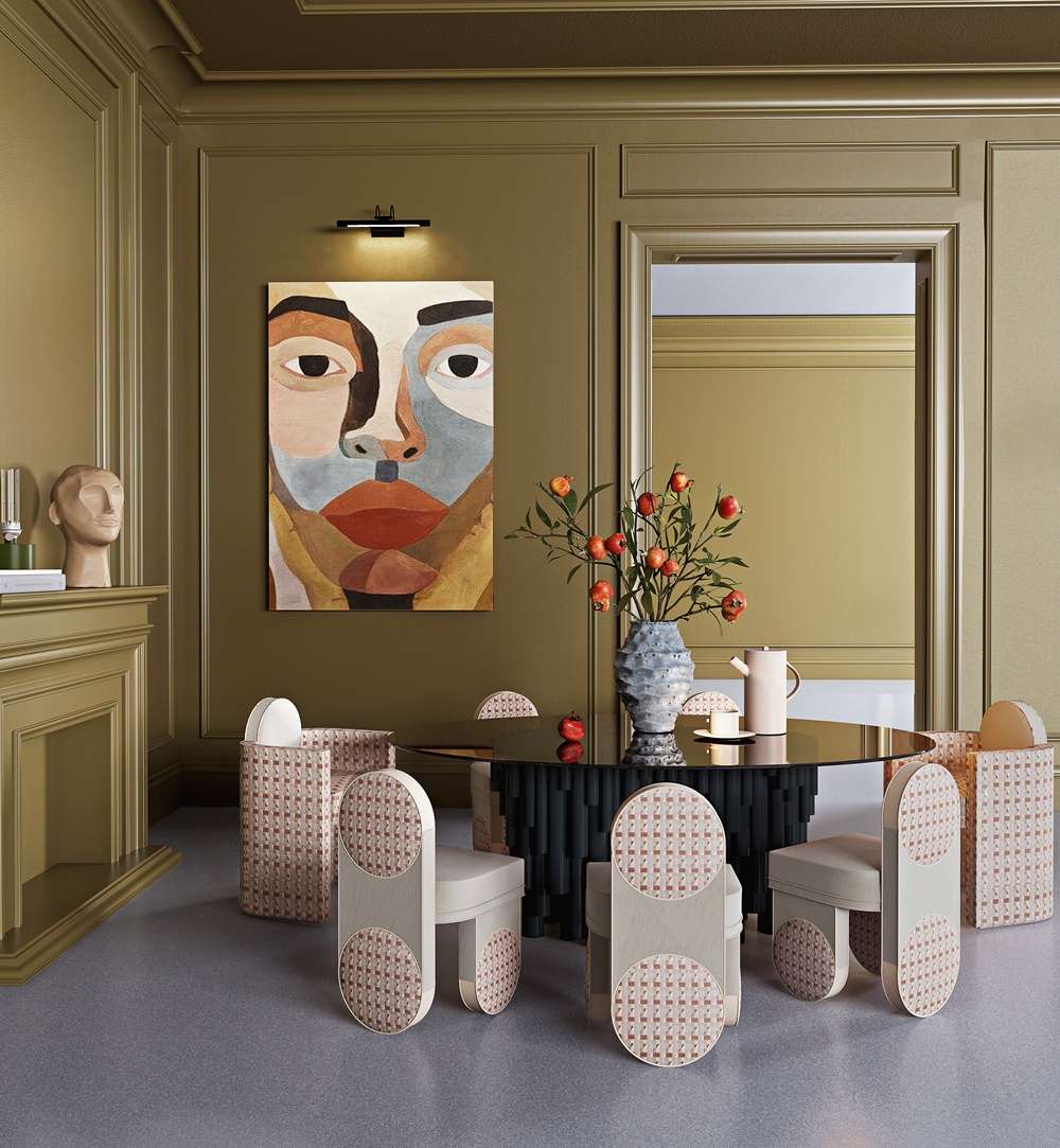 Fyoo Cher Dining Chair in a Mix and match chairs in a dining room
