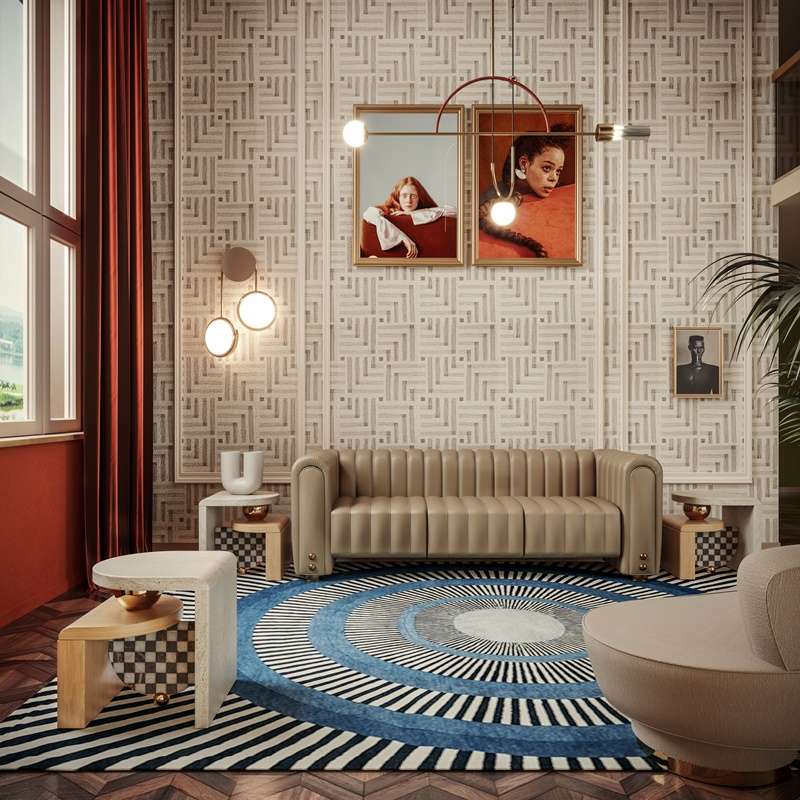 Bohld Side Table in a Maximalist Living Room