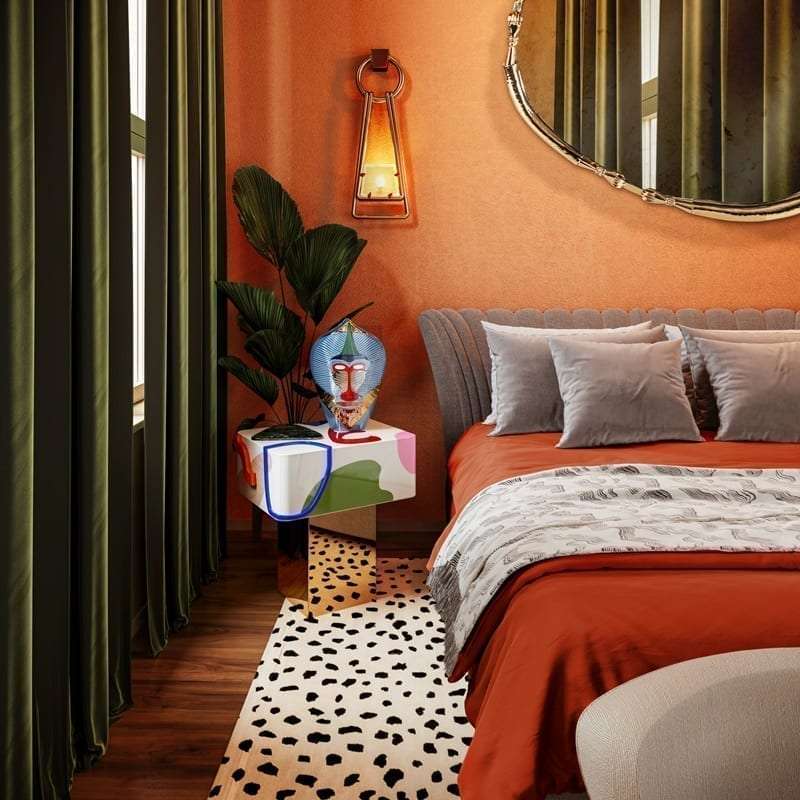 Eclectic Bedroom 1 Fauves Nightstand in a Eclectic Bedroom