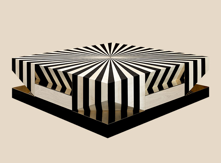 Op-art center table Op-art center table