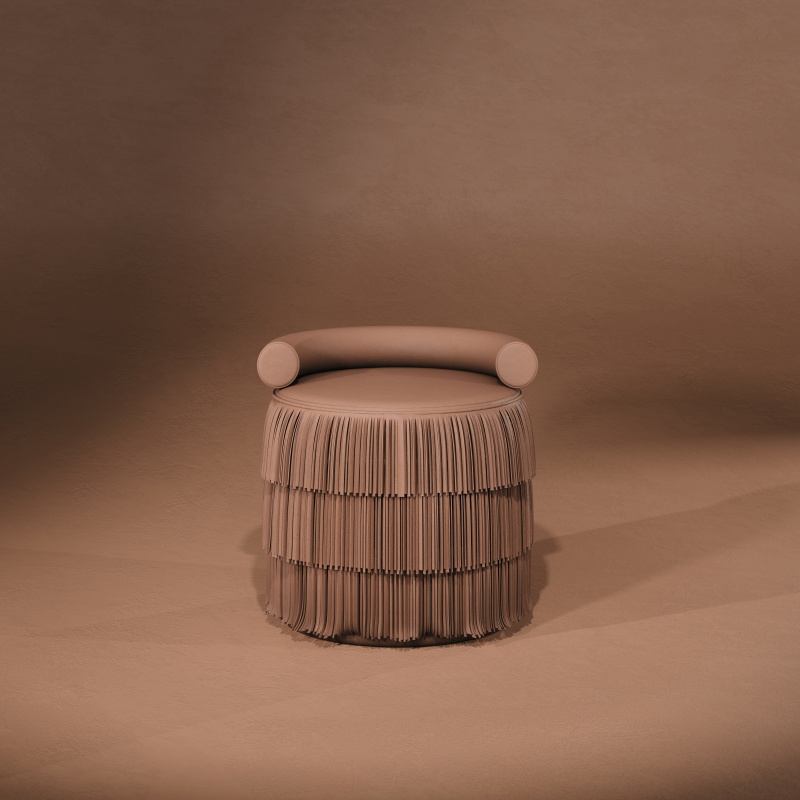 2025 Pantone Color - Mocha Mousse - Beth Stool by Ottiu