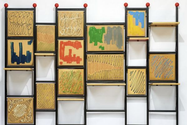 Pad london 2025: art & design luigi, o mi amate voi bookcase by gaetano pesce