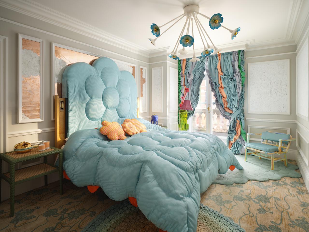 Mandarin oriental celadon green bed room