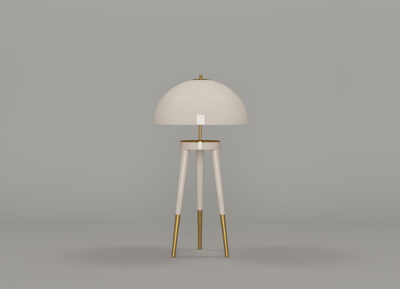 Brera table lamp lacquered in white