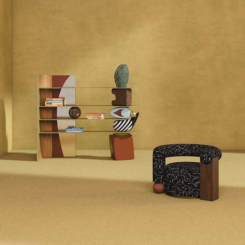 Echoes bookshelf: functional sculpture